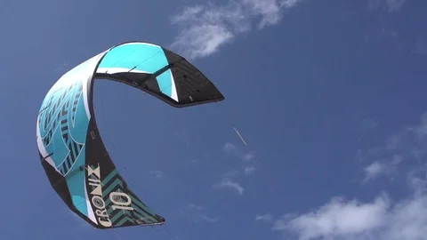 Inflatable kite moving in the air in slow motion Stock Footage 77810778
