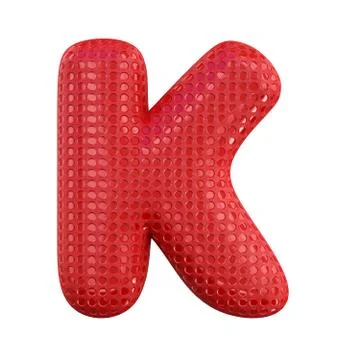 Inflatable letters of the alphabet. 3D Stock Illustration