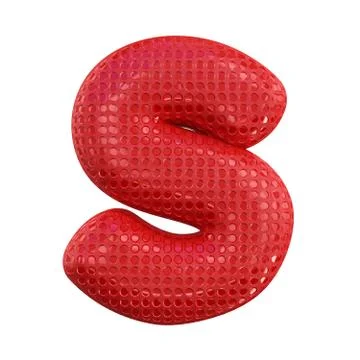 Inflatable letters of the alphabet. 3D Stock Illustration