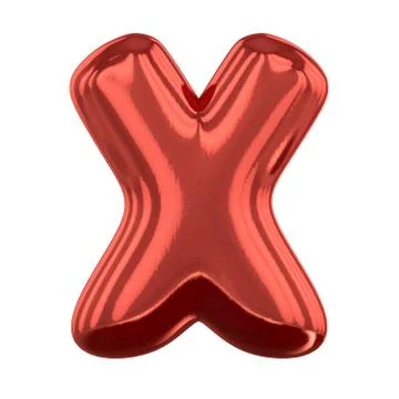 Inflatable letters of the alphabet. 3D Stock Illustration