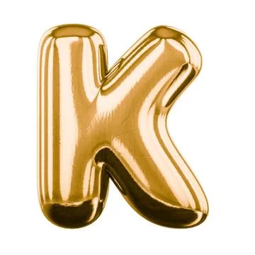 Inflatable letters of the alphabet. 3D Stock Illustration