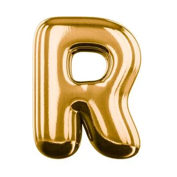 Inflatable letters of the alphabet. 3D Stock Illustration