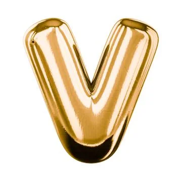 Inflatable letters of the alphabet. 3D Stock Illustration