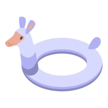 Inflatable llama float is ready for summer pool party fun Stock Illustration