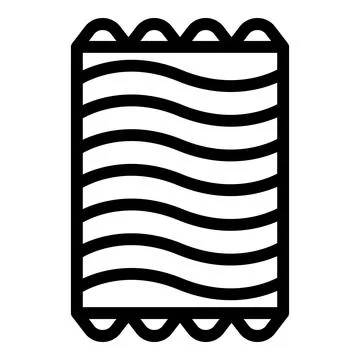 Inflatable mattress icon outline vector. Air pool bed Stock Illustration