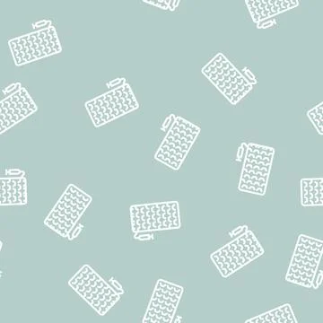 Inflatable mattress line vector seamless pattern Stock Illustration