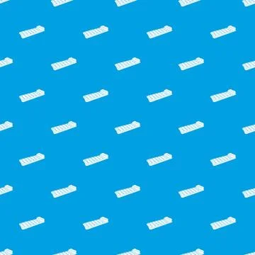 Inflatable mattress for swimming pattern seamless blue Stock Illustration