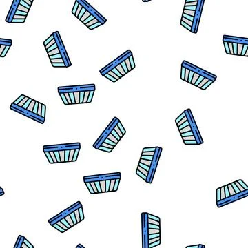 Inflatable mattress vector seamless pattern Stock Illustration