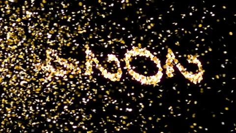 Inflatable numbers 2023 explode and the text 2024 appears 動画素材 247646322