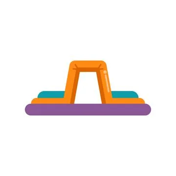 Inflatable obstacle course element for playground activity Stock Illustration