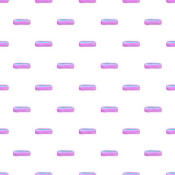 Inflatable pink pool pattern on white background Stock Illustration