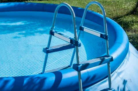 Inflatable pool closeup Stock Photos