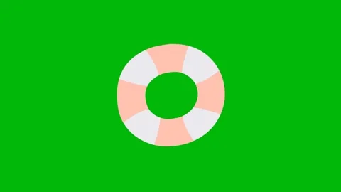 Inflatable Pool Float Animation Green Screen Видео 345096489