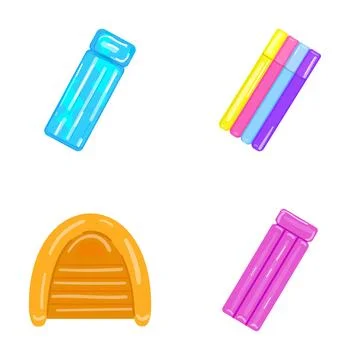 Inflatable pool floats and water recreation accessories pattern 스톡 일러스트