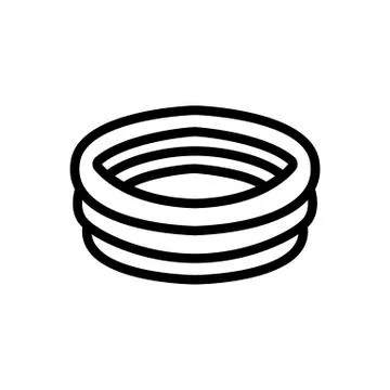 Inflatable pool icon vector outline illustration Stock Illustration