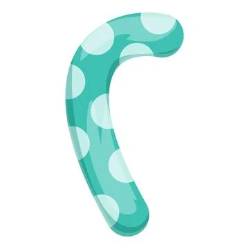 Inflatable pool noodle floating in swimming pool with white dots pattern Stockillustratie