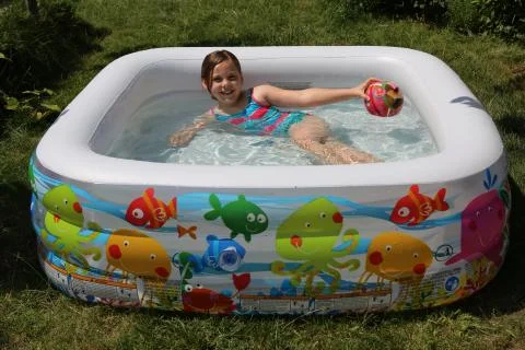 Inflatable pool Stock Photos