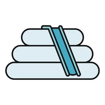 Inflatable pool slide icon for summer fun Stock Illustration
