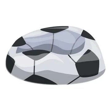 Inflatable pool toy shaped like a soccer ball for summer fun Stock Illustration