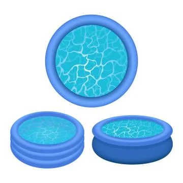 Inflatable pool vector design illustration isolated on white background Stock Illustration