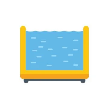 Inflatable rectangular swimming pool filled with water Stock Illustration