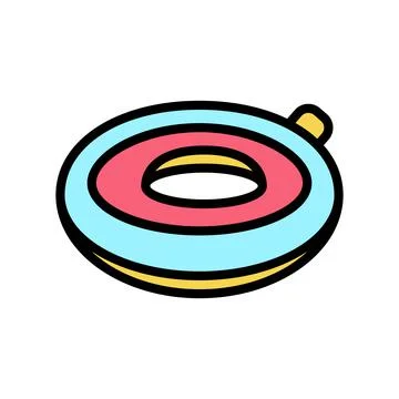 Inflatable ring color icon vector illustration Stock Illustration
