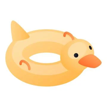 Inflatable ring duck icon, isometric style Ilustración de archivo