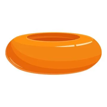 Inflatable ring floating on water in summer 스톡 일러스트