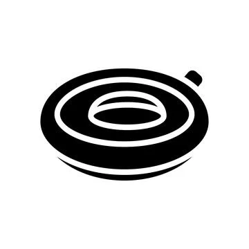 Inflatable ring glyph icon vector illustration Stock Illustration