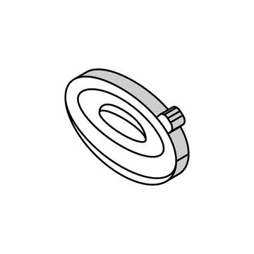 Inflatable ring isometric icon vector illustration Stock Illustration