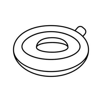 Inflatable ring line icon vector illustration Stock Illustration