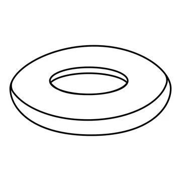 Inflatable ring sea pool beach swim icon Stock Illustration