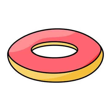Inflatable ring sea pool beach swim icon Stock Illustration