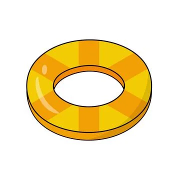 Inflatable ring for swimming. Stock Illustration