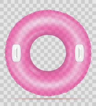 Inflatable rubber transparent ring for swimming in the sea or pool vector ill イラスト素材