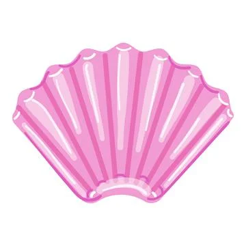 Inflatable shell icon cartoon vector. Summer float Stock Illustration