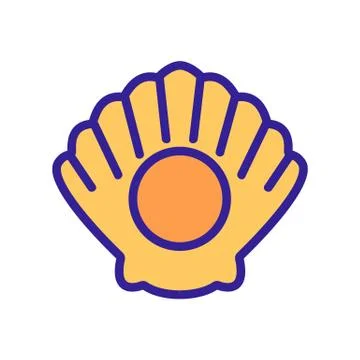 Inflatable shell icon vector outline illustration イラスト素材