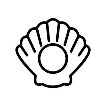 Inflatable shell icon vector outline illustration Stock Illustration