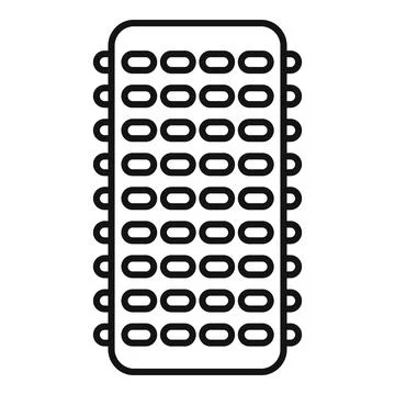 Inflatable sleeping pad line art icon design Stock Illustration