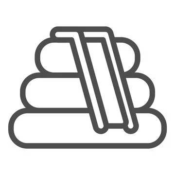 Inflatable slide line icon, waterpark concept, Water Games sign on white Stock Illustration