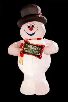 Inflatable snowman Stock Photos