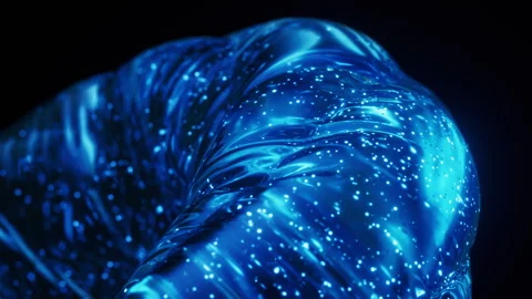Inflatable soft balloon with glowing particles, 3d rendering. Stock Footage 346743464