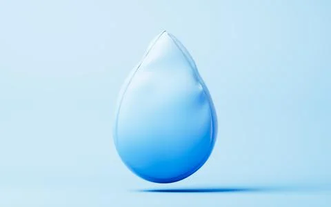 Inflatable soft water drop balloon, 3d rendering. Stock Illustration