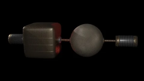 Inflatable space station. Inflatable space habitats. 3d render animation Stock Footage 262985075