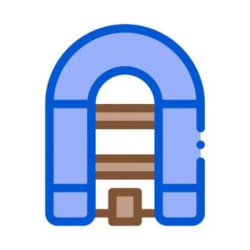 Inflatable Spacious Boat Icon Vector Outline Illustration Stock Illustration