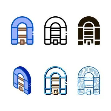 Inflatable spacious boat icon vector modern outline イラスト素材