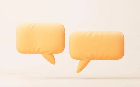 Inflatable speak bubble, 3d rendering. Stock Illustration