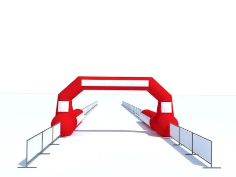 Inflatable start and finish line arch illustrations - Inflatable archways Stock Illustration
