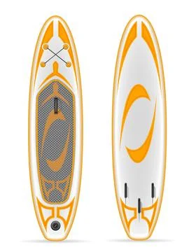 Inflatable sup board for outdoor activities and water sports vector illustr.. Stock Illustration