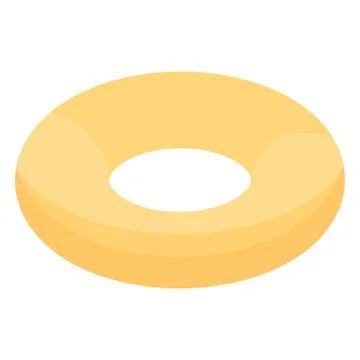 Inflatable swim ring icon, isometric style Stock Illustration